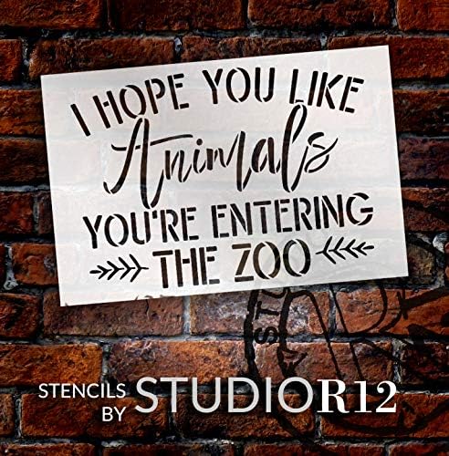 אתה נכנס לסבלן גן החיות מאת Studior12 | חובב חיות מחמד מצחיק אמנות מילים | מלאכה וצבע DIY שופע ברוך